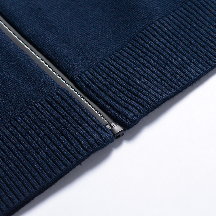 Casual Mens Full Zip Cardigan Sweater , Mens Knitted Jumpers Customized Size