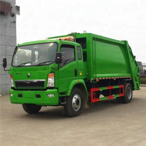 HOWO 4X2 8m3 Garbage Compactor Truck  / 5 Ton Compressed Garbage Truck