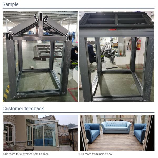 Prefabricated Winter Garden Glass House 4 Season Sunroom 6063 T5 Aluminum