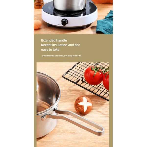 Multi-function Kitchen Cookware Cooking Pot Set Stainless Steel Cookware Sets With Thick Stainless Steel Handle