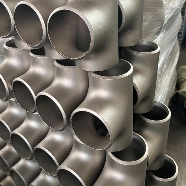 316 304 Reducing Stainless Steel Tee Fittings KS Butt Weld 48 X 22 Inch