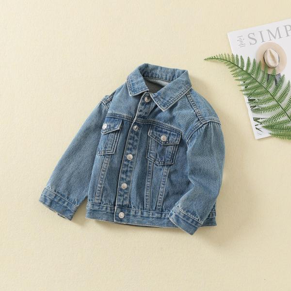 OEM unisex children's denim jacket lamb wool sherpa denim jacket jackets for baby toddler and kids