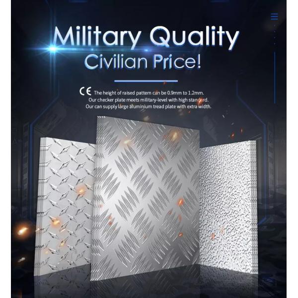 1050 Aluminum Diamond Plate Patterned Aluminium Checkered Sheet Embossed Pattern