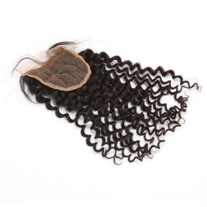 Quality Brazilian Virgin Hair Curly Texture Top Lace Closure 4"x4" Lace Size for Black Lady wholesale