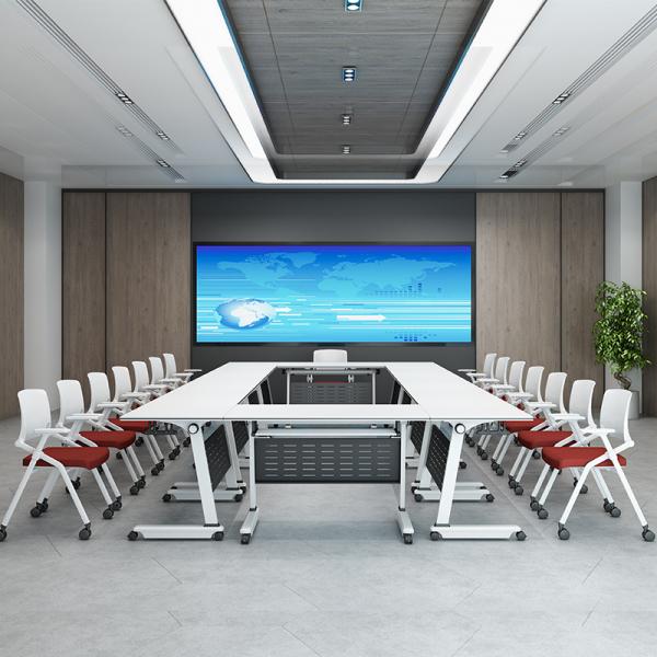 General Movable Splicing Folding Training Table With Wheels Flip Long Table Teaching Office Furniture Combination