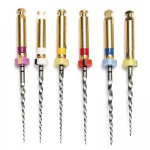 Quality Dental Root Canal Rotary Files Reamer Instruments F Gold Both Taper 4 Taper 6 wholesale