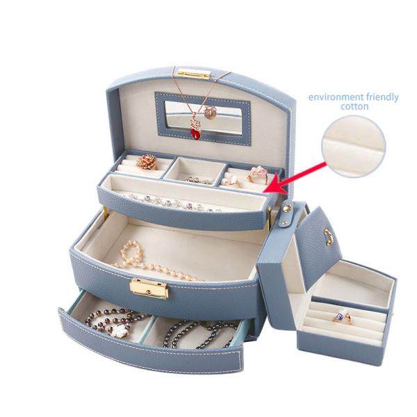 No Moq Custom Gift Leather Jewelry Box For Jewelry Display Lightweight