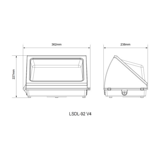 LSDL-9260W Outdoor LED Wall Lights Pack 5000K Exterior Wall Mounted LED Flood Lights