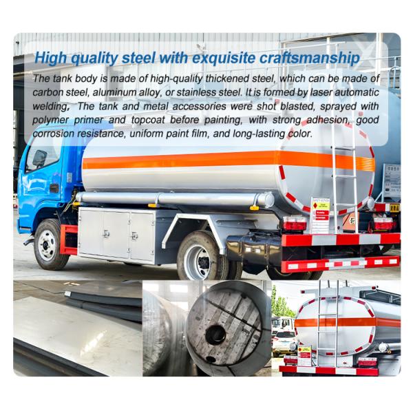 Right Drive Heavy Duty Carbon Steel Tank Truck 4x2 Oil Refuelling Truck 1-10T Capacity