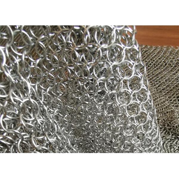Silver Color Ceiling Decoration Room Divider Stainless Steel Metal Ring Mesh Drapery