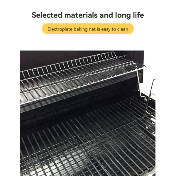 Professional Restaurant Charcoal Grill Gas BBQ with Powder Coated Vertical Style Oven