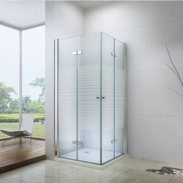 Square Aluminum Frame Glass Shower Enclosure Hinge Pivot With Base 6mm