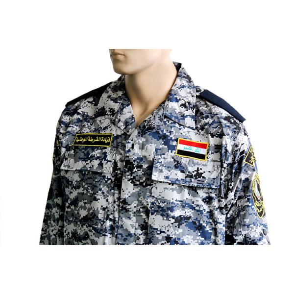 Epaulets Iraq BDU Army Uniform with Polyester / Cotton Fabric Multiple Pockets
