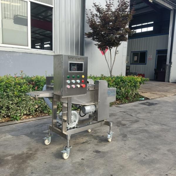 Continuous Meat Breading Machine For Chicken Nugget And Meat Forming Production Lines