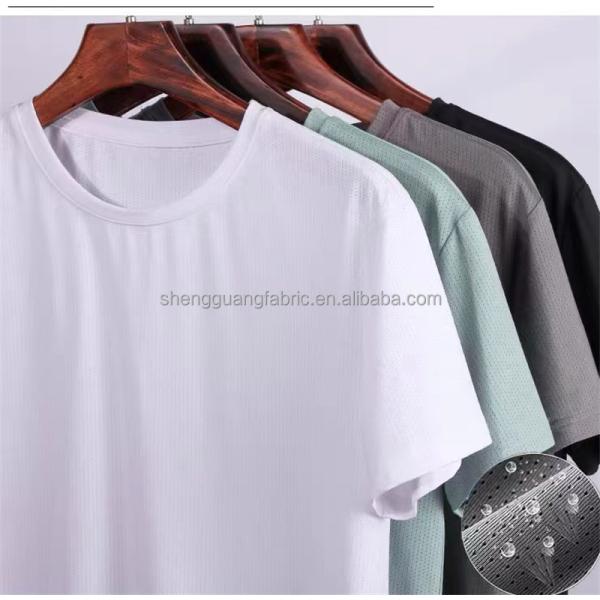 Outdoor Fitness Hoodie 100% Polyester Double 250g Knitted Mesh Fabric for Sportswear