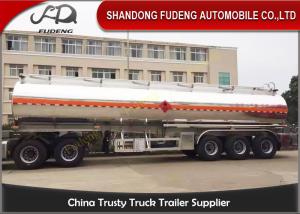 China 5 Compartments Aluminum Tank Semi Trailer , Petroleum Tank Trailers 50000 Liters on sale
