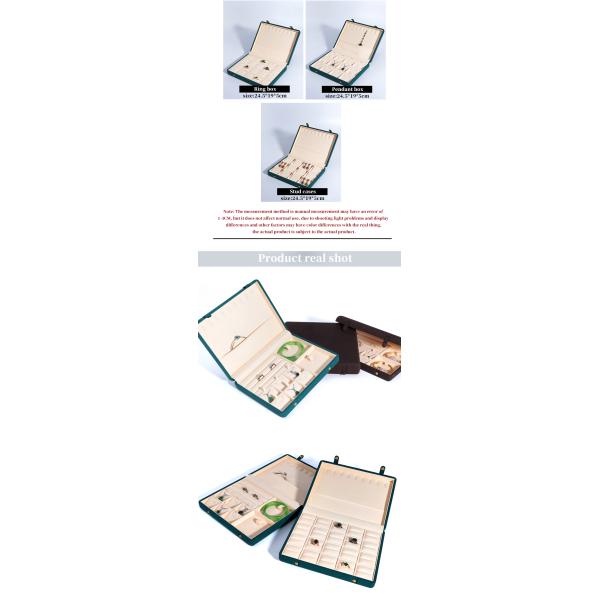 Leather Jewelry Box for Elegant and Secure Storage of Necklace Bracelet Earrings Set