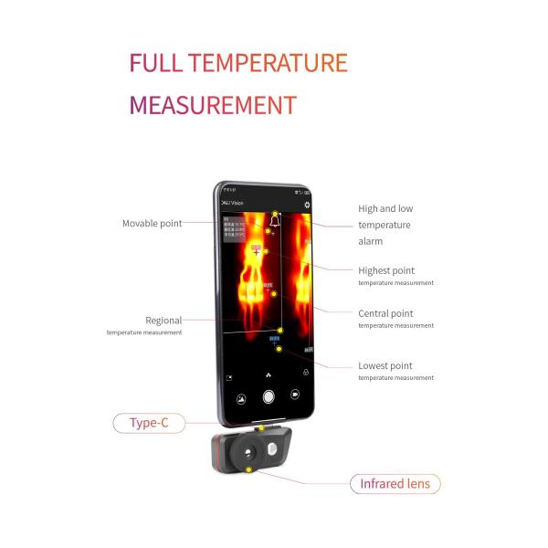 160×120 Pixel Mobile Phone Thermal Imaging Camera IP54 ISO9001 ODM