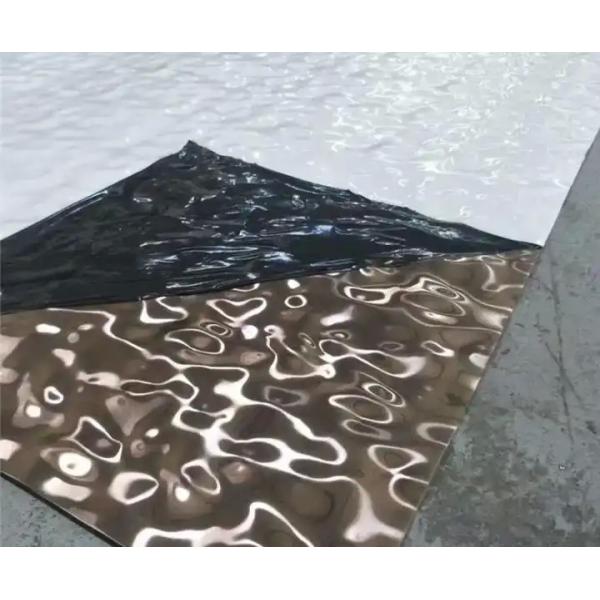 Colorful Water Ripples Decorative Gold Stainless Steel Sheet 304 Metal Wall Panel