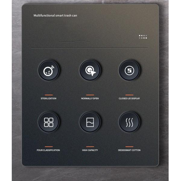 Customized Dry Wet Sorting Trash Can Stainless Intelligent Sensor Trash Can