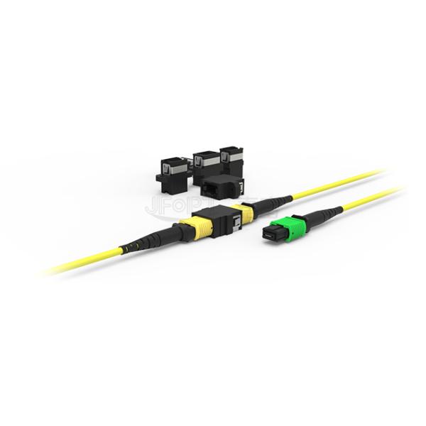 MPO Patch Cord OM3 OM4 MPO-LC Breakout Cable 1 3 5 10 Meter LSZH/PVC Jacket 850/1300nm Aqua