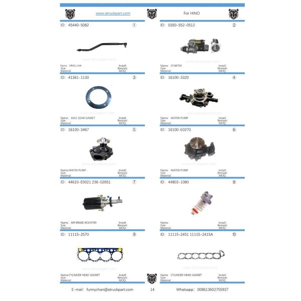 Japanese Truck Engine Spare Parts Piston S130A-E0100 S130b-E0390 for Hino J08e