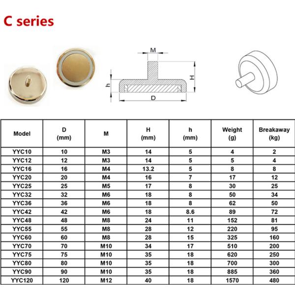 Chrome Coating SmCo Neodymium Cup Magnets With Different Color