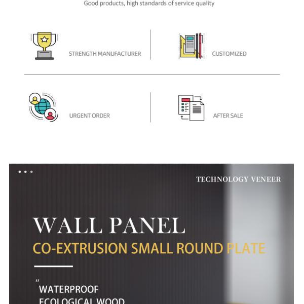 Factory Customized Fireproof PVC Co-Extruded Small Round Board Wall Panels