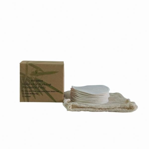 Printed Bamboo Reusable Makeup Remover Pads For Mother Customized Color