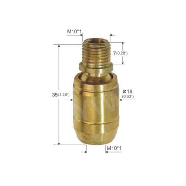 Commercial Lighting Raw Brass Universal Joint Custom Color Plated With Wing Nut