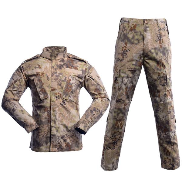 Seamless Fusing Outdoor Hiking Work Training Suit Long Sleeve Shirts Trousers ACU Men Camouflage Uniform