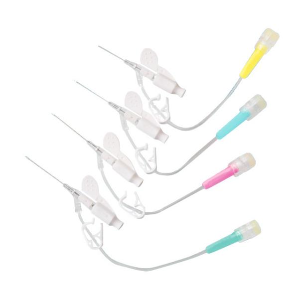Ethylene Oxide Sterilization Medical IV Cannula With Wing Injection Port And Logo Printing