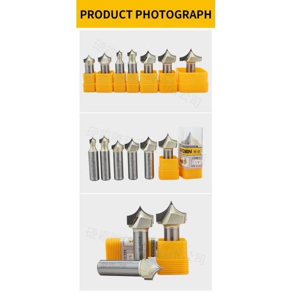 Arden 12.7mm Shank Pointed Engraving Knife Carbide Shaper Cutters Engraving Tools Woodensharp Mouth Tools for MDF Particle Wood