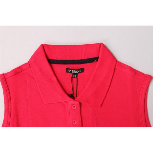Sleeveless 5 Colors 95% Cotton 5% Spandex Ladies Polo Shirts