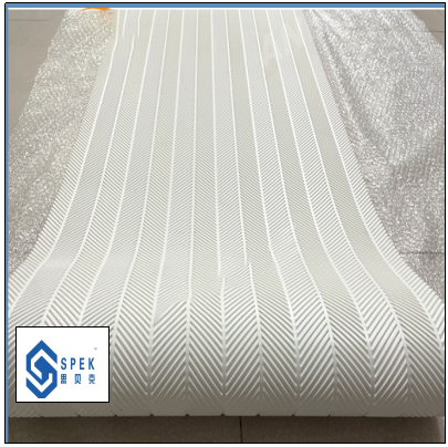Fish Bone Pattern Food Grade White Light Conveyor Belt