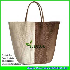 Quality LUDA color block fashion paper decorative straw bag for women wholesale