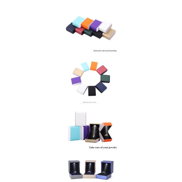 Customized Size Custom LED Plastic Jewelry Box with Orange LED and Customer's Logo