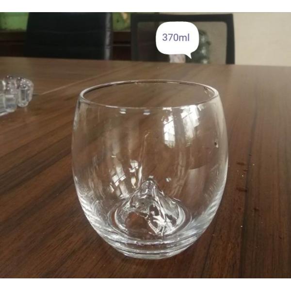 Lead Free Crystal Ice Hill Bottom Handmade Whiskey Glass
