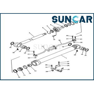 China 707-98-36110 Hydraulic Cylinder Seal Kit Fits Komatsu PC100-3 Excavator Bucket Cylinder Seal Kit on sale