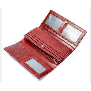 Personalized Women RFID Trifold Money Clip Genuine Leather Wallet