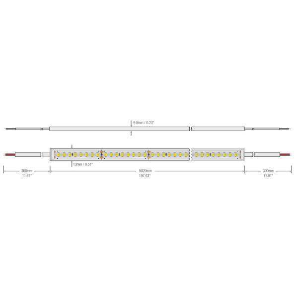 Underwater LED Tape Light 24VDC IP68 4000K 2835 High Lumen Effciency Ra80 / 90