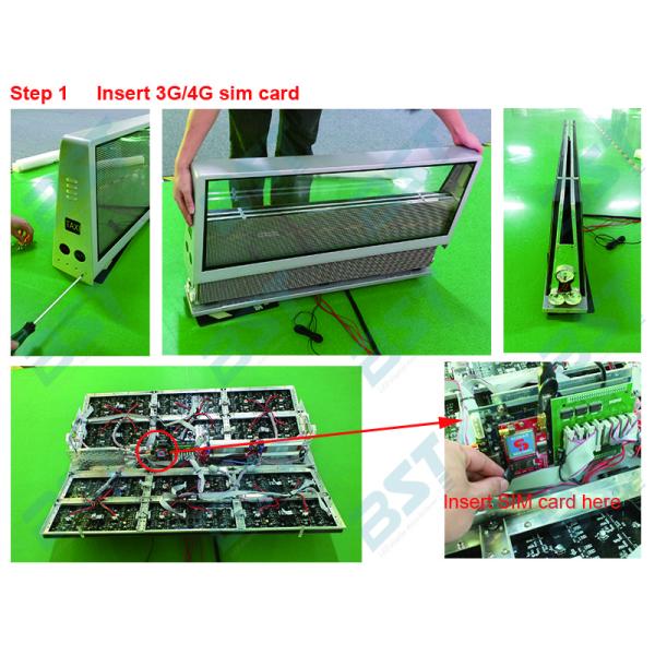 P5mm Taxi Advertising Screens , Waterproof IP65 Taxi Top LED Display 192 X 64 Dot Resolution