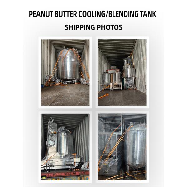 Three-layer Stainless Steel Peanut Butter Cooling / Blending Tank Industrial Emulsifying Mixing Tank