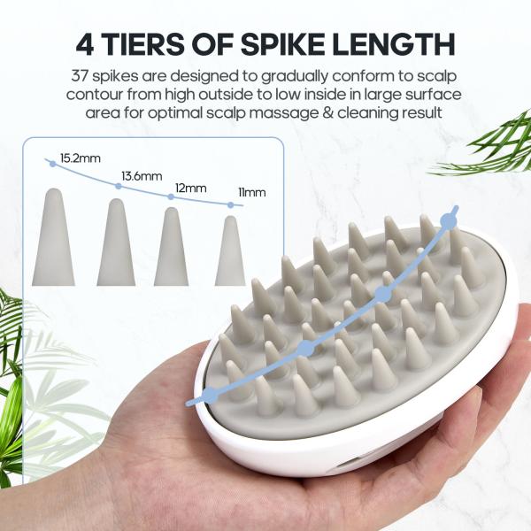Interchangeable Scalp Massager Brush Soft / Moderate / Hard Scalp Massage Hair Wash