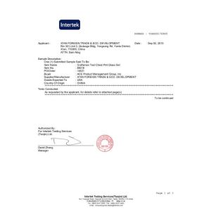 Xi'An Daxi Houseware Co., Ltd Certifications