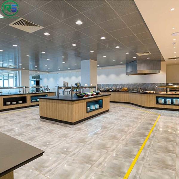 Black Suspended Metal Ceiling Tiles Pvdf Coating 600mm*1200mm