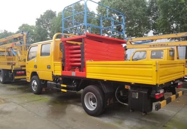 9m Platform Height 300kg Load Battery Powered Vehicle Mounted Scissor Lift