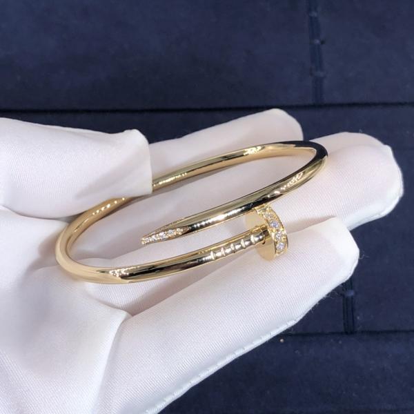 New Fashion Jewelry Bracelet Pure 18k Gold Cartie Juste Un Clou Bracelet With Natural Real Diamonds