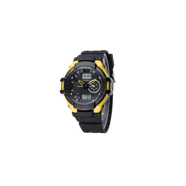 Shock Resistant Children Black Analog Digital Watch Waterproof Stainless Steel Clasp