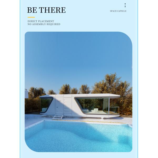 Intelligent Access Control System Capsule Tiny House In Green Houses Entrance Door